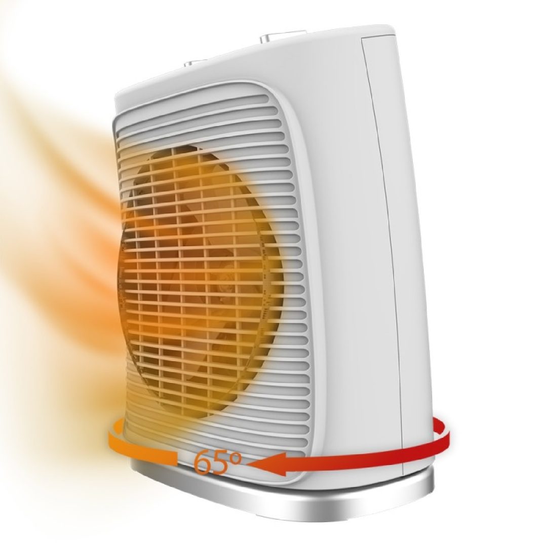 ReadyWarm 2050 Max Force Rotate White fan heater